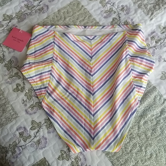 💙HP💙 Kate Spade Beach Stripe Halter High Waist Bikini - Picture 13 of 15
